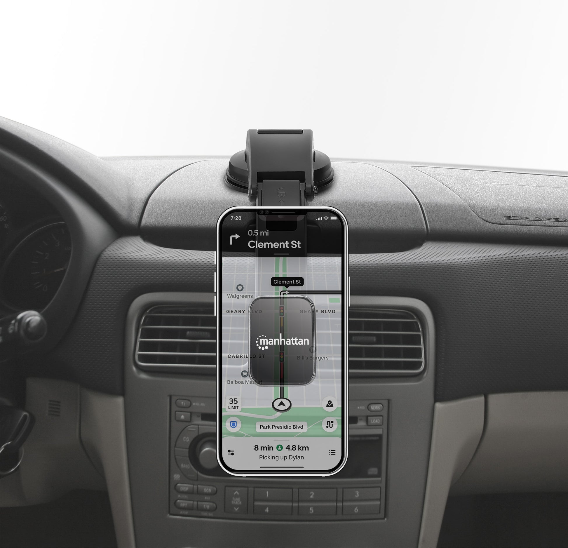 Car Dashboard Mount with Magnetic Phone Holder Image 7