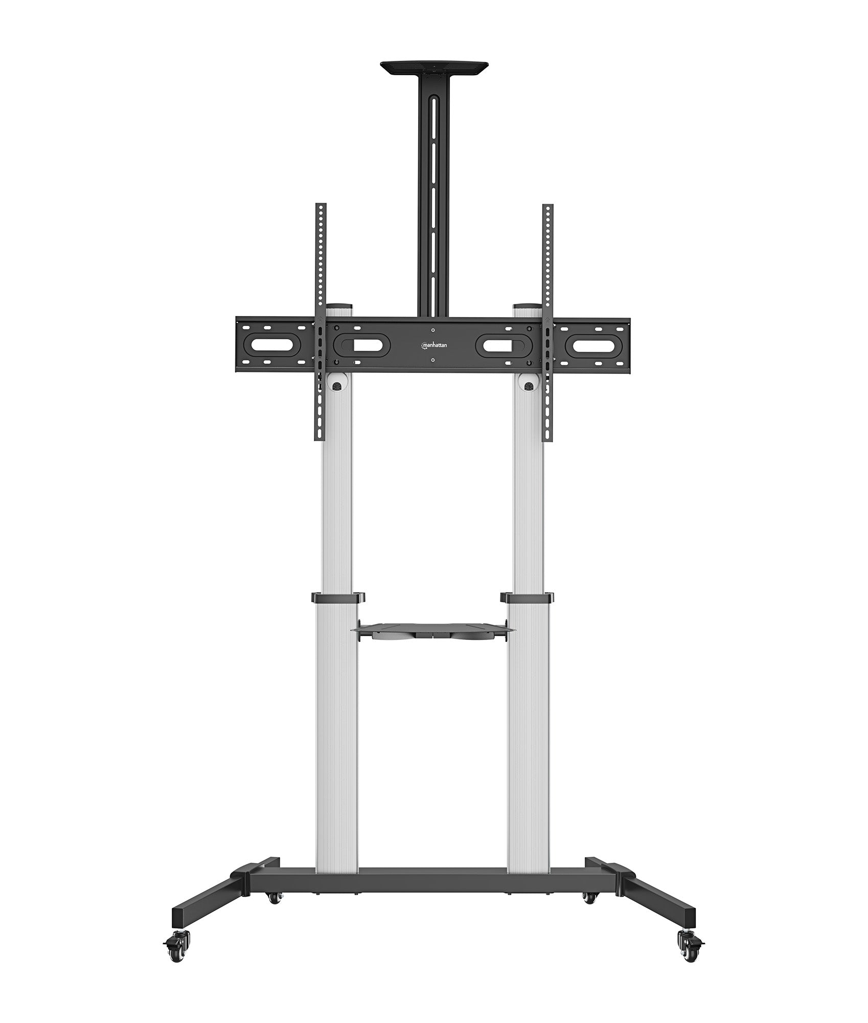 Aluminum Height-Adjustable Multimedia TV Cart, for 60" to 100" Displays Image 5