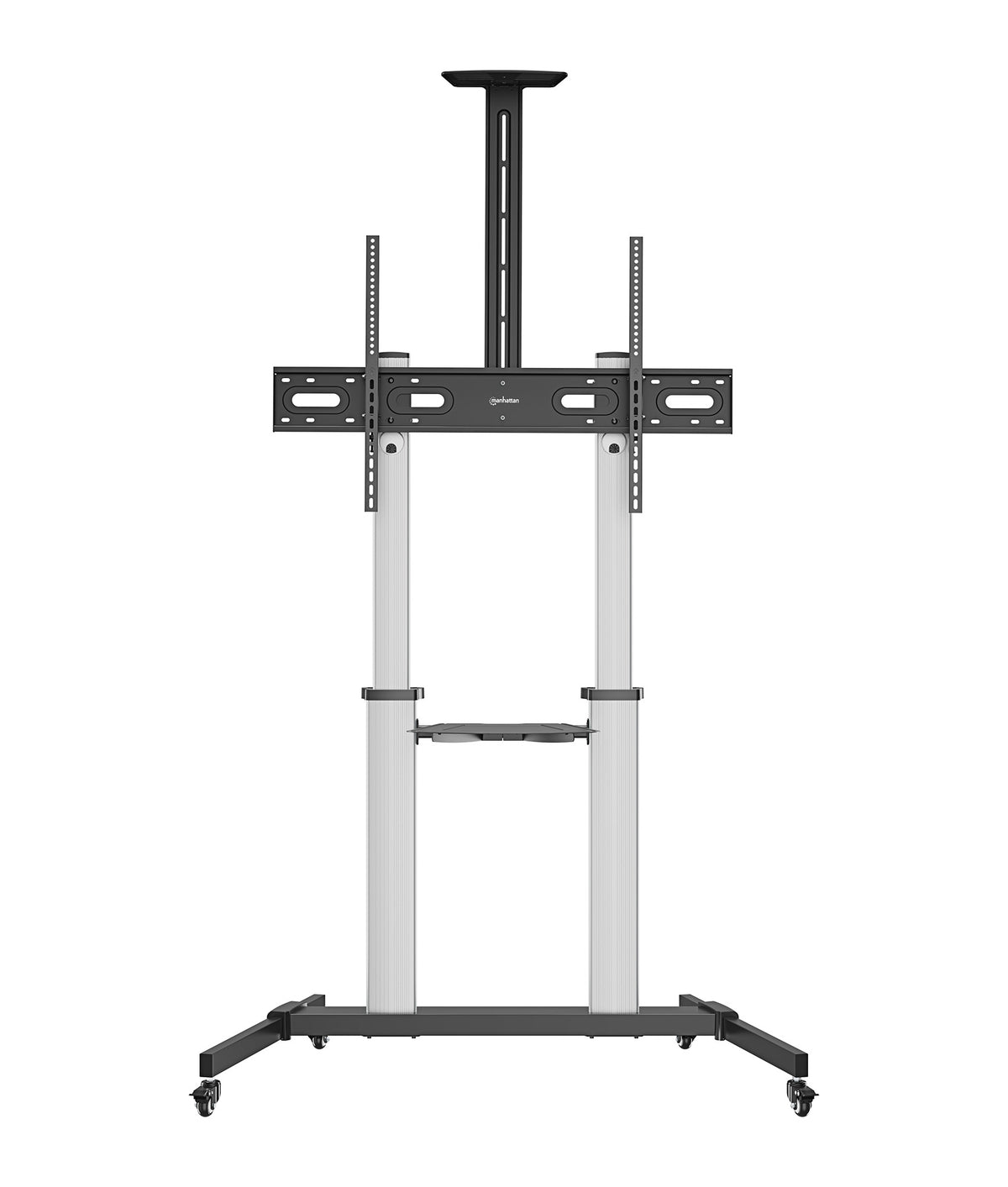 Aluminum Height-Adjustable Multimedia TV Cart, for 60" to 100" Displays Image 5