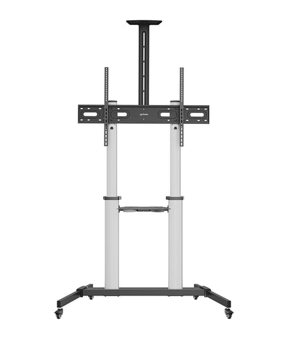 Aluminum Height-Adjustable Multimedia TV Cart, for 60" to 100" Displays Image 5