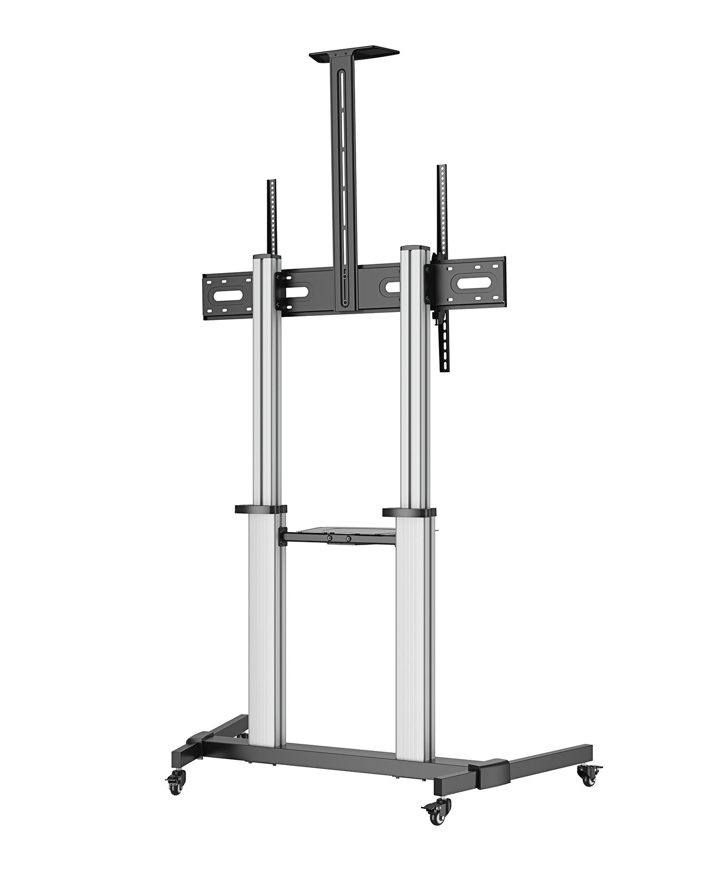 Aluminum Height-Adjustable Multimedia TV Cart, for 60" to 100" Displays Image 6