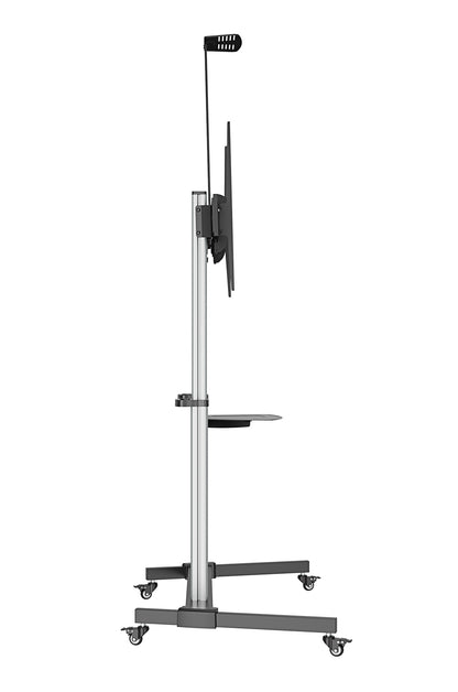 Aluminum Height-Adjustable Multimedia TV Cart, for 60" to 100" Displays Image 7