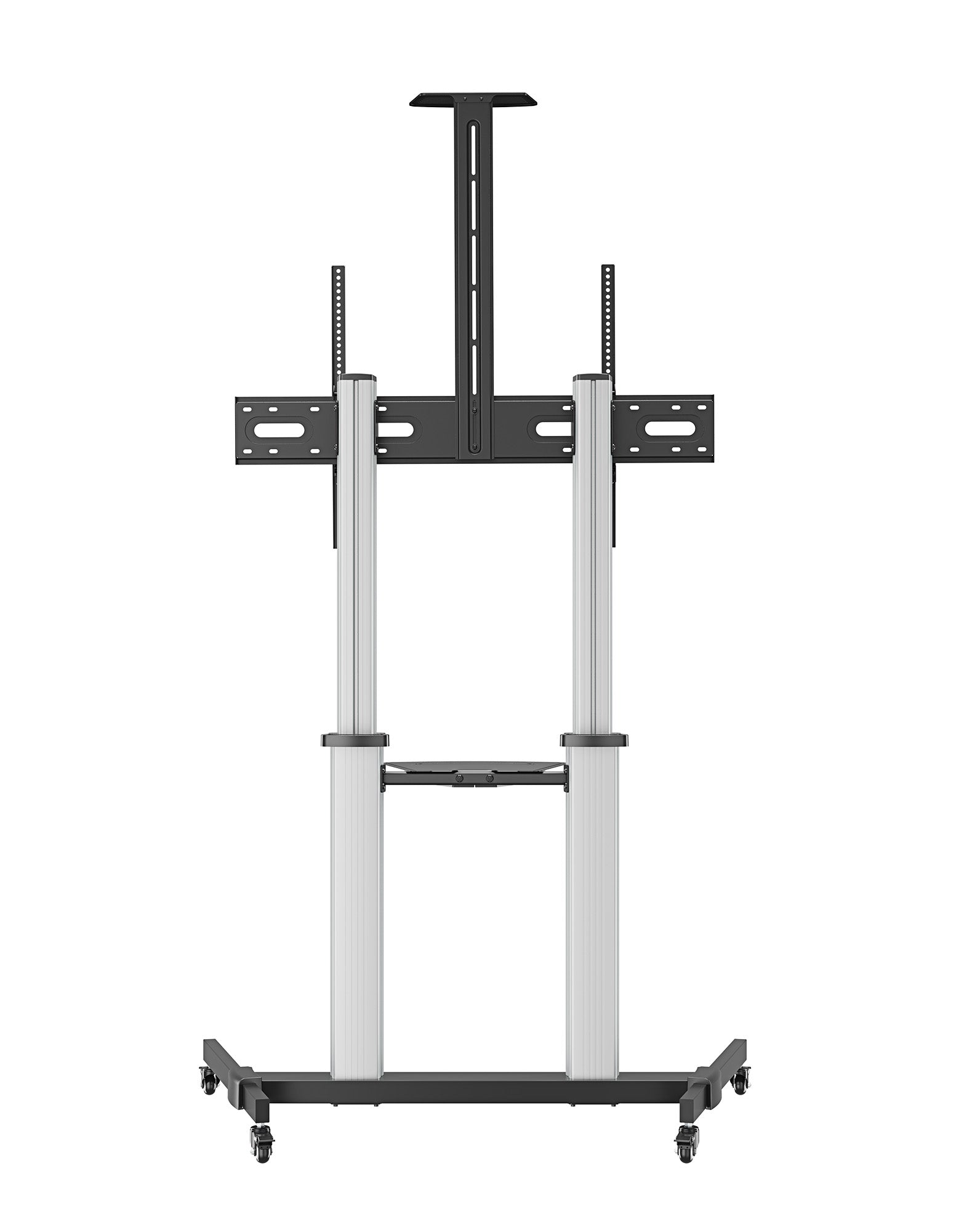Aluminum Height-Adjustable Multimedia TV Cart, for 60" to 100" Displays Image 8