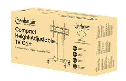 Compact Height-Adjustable TV Cart, for 23" to 70" Displays Packaging Image 2