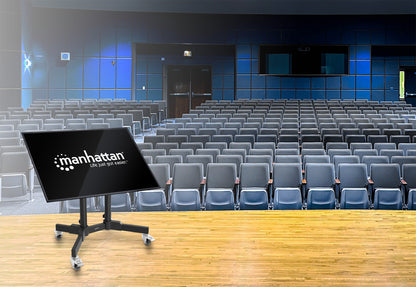 Compact Height-Adjustable TV Cart, for 23" to 70" Displays Image 3