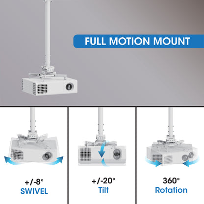 Heavy-Duty Height-Adjustable Projector Ceiling Mount Image 7
