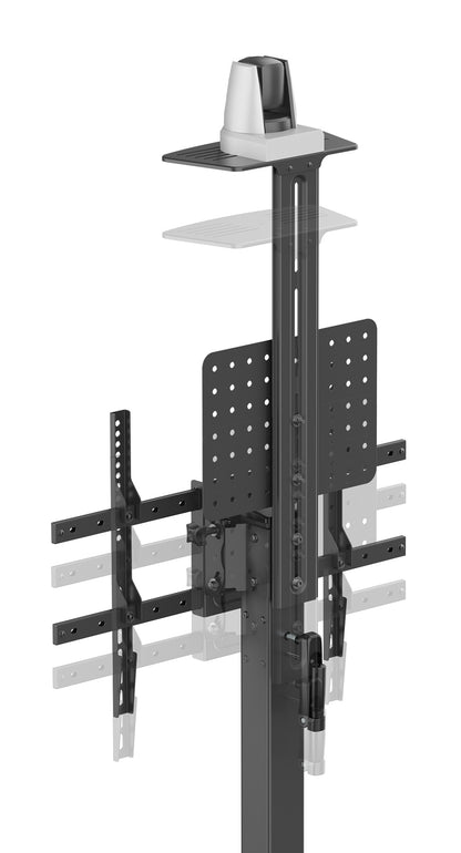 Multimedia TV Cart with Tool-Free Height Adjustment, for 37" to 86" Displays Image 14
