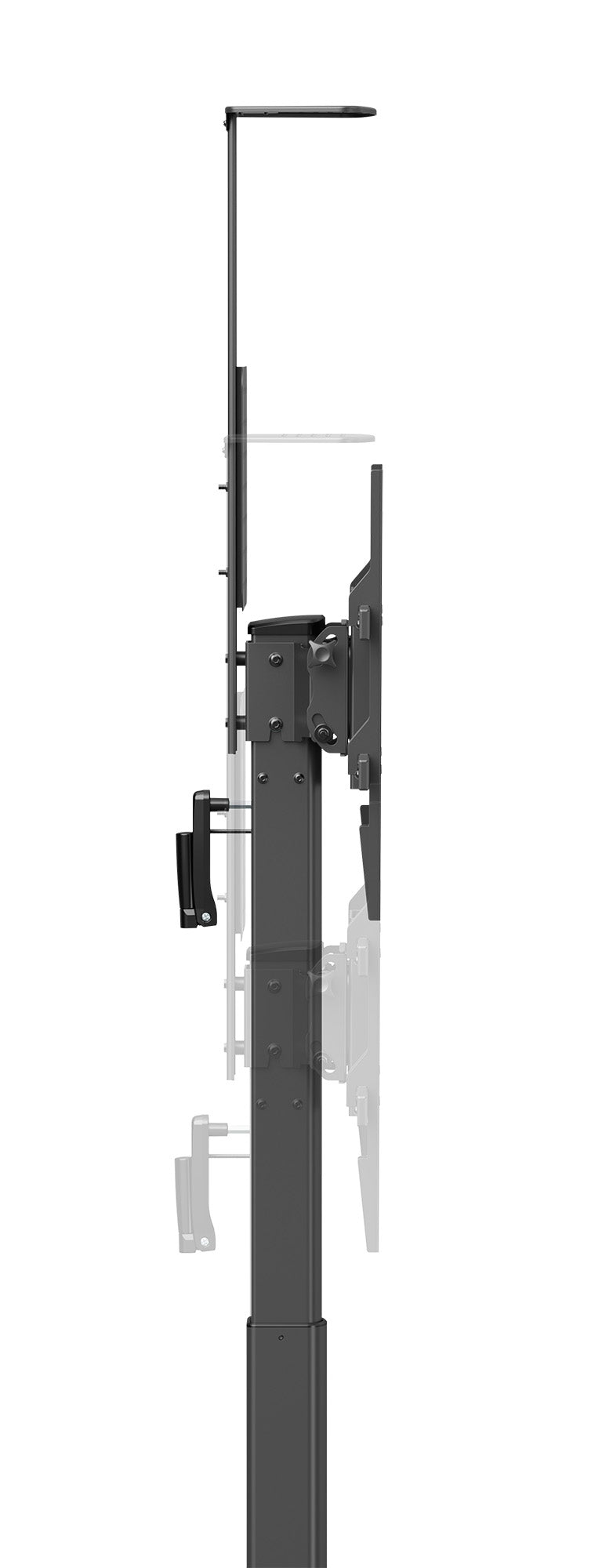 Multimedia TV Cart with Tool-Free Height Adjustment, for 37" to 86" Displays Image 15