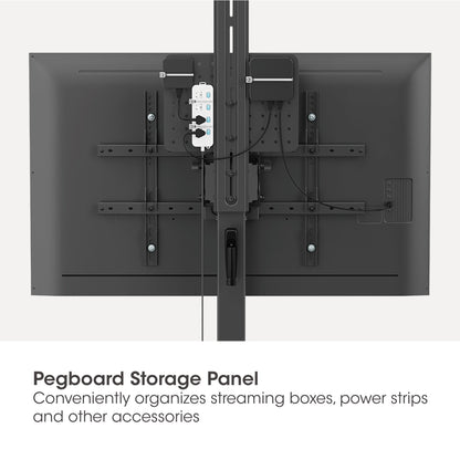 Multimedia TV Cart with Tool-Free Height Adjustment, for 37" to 86" Displays Image 9
