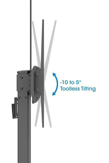 Large-Screen Multimedia TV Cart with Tool-Free Height Adjustment, for 60" to 120" Displays Image 12