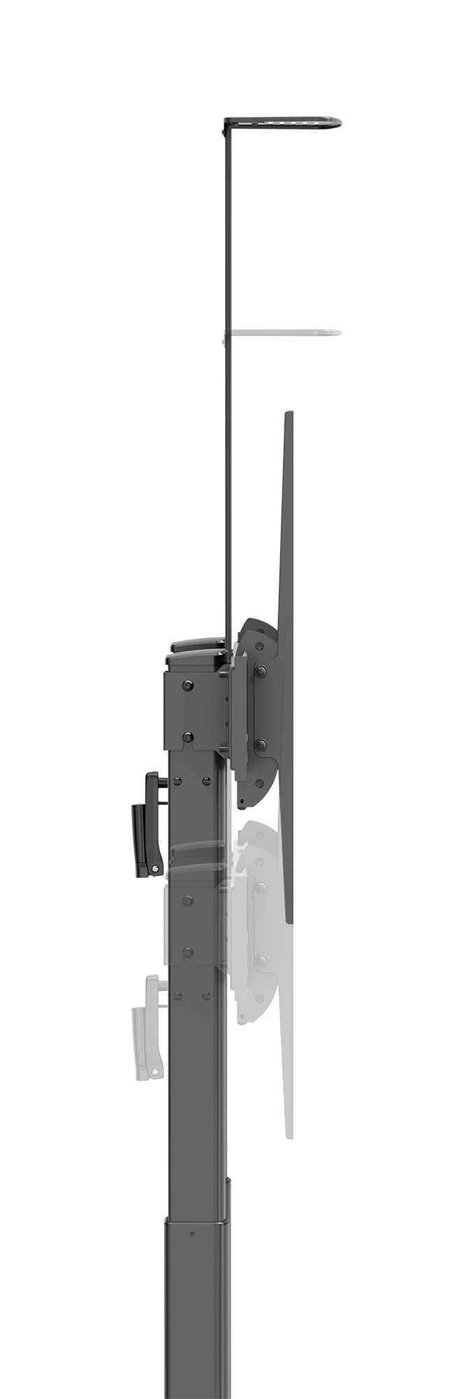 Large-Screen Multimedia TV Cart with Tool-Free Height Adjustment, for 60" to 120" Displays Image 13