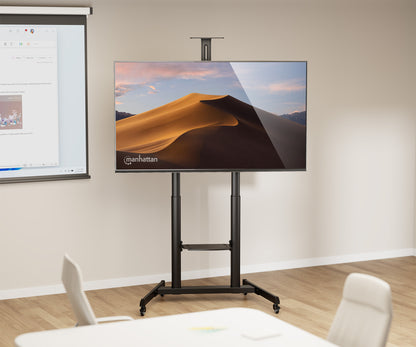 Large-Screen Multimedia TV Cart with Tool-Free Height Adjustment, for 60" to 120" Displays Image 3