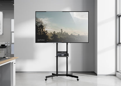 Economy Height-Adjustable Multimedia TV Cart, for 37" to 70" Displays Image 6
