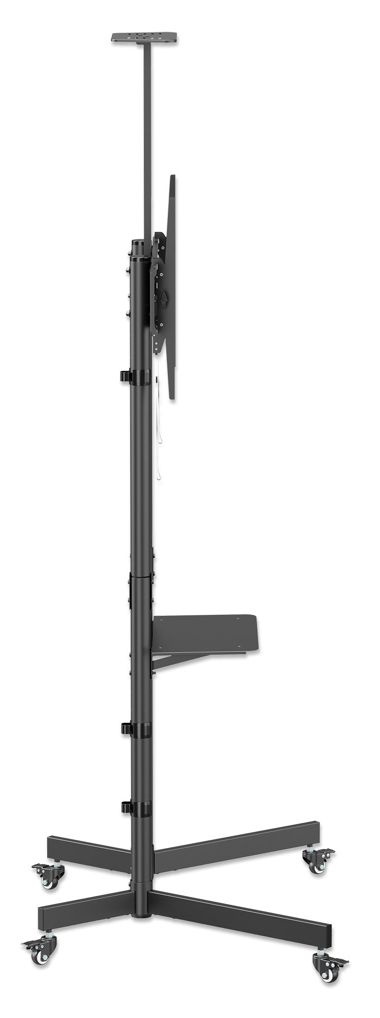 Economy Height-Adjustable Multimedia TV Cart, for 37" to 70" Displays Image 8