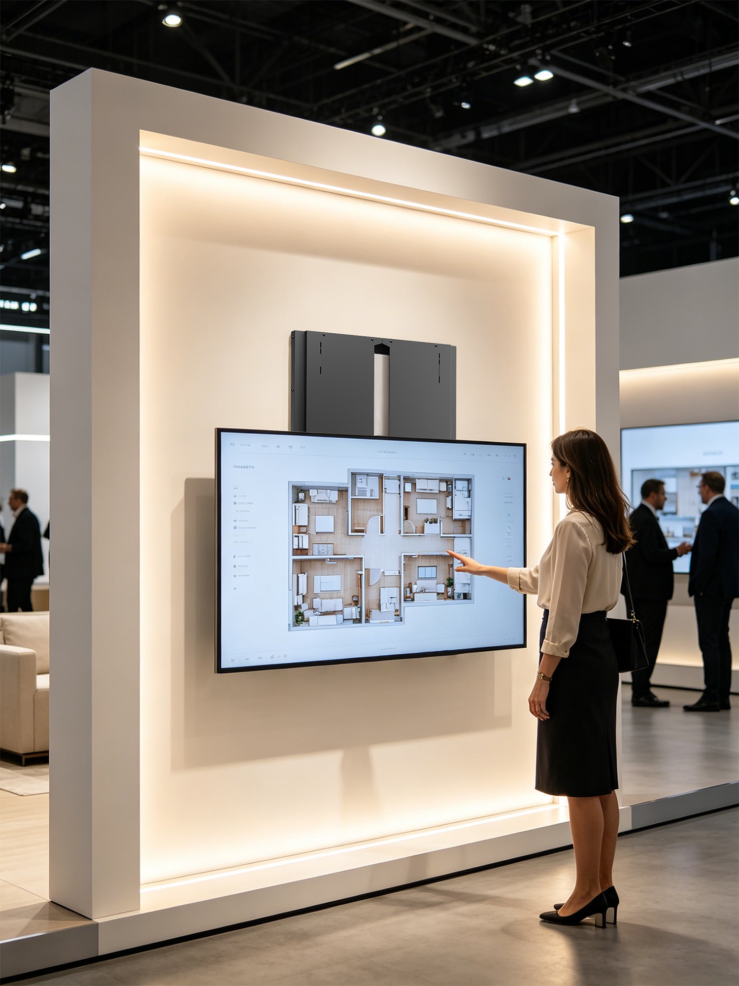 TV Wall Mount with Tool-Free Lift & Lock Height Adjustment, for 55" to 75" Displays Image 3