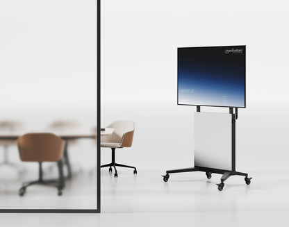 TV Cart with Tool-Free Lift & Lock Height Adjustment, for 50" to 100" Displays Image 5