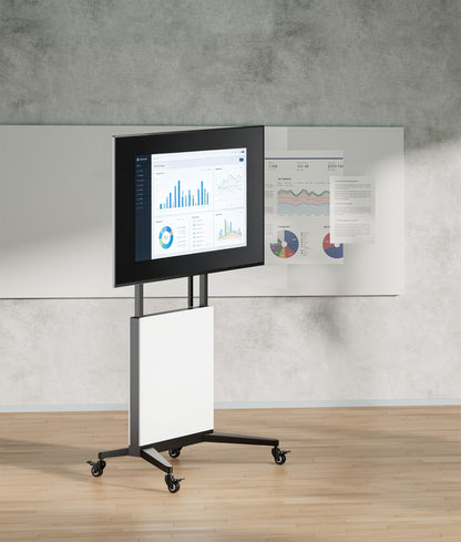 TV Cart with Tool-Free Lift & Lock Height Adjustment, for 50" to 100" Displays Image 7