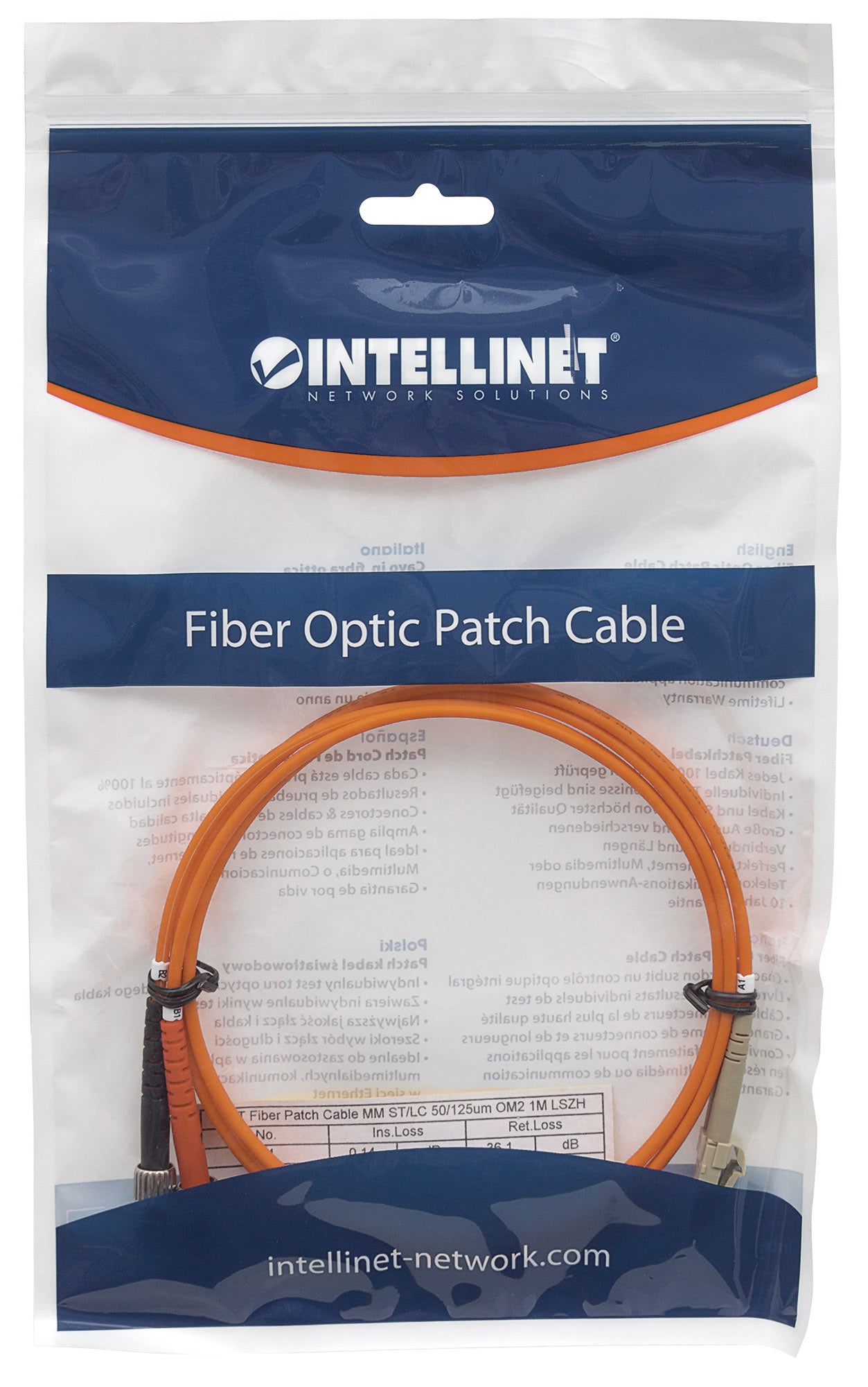 Fiber Optic Patch Cable, Duplex, Multimode Packaging Image 2
