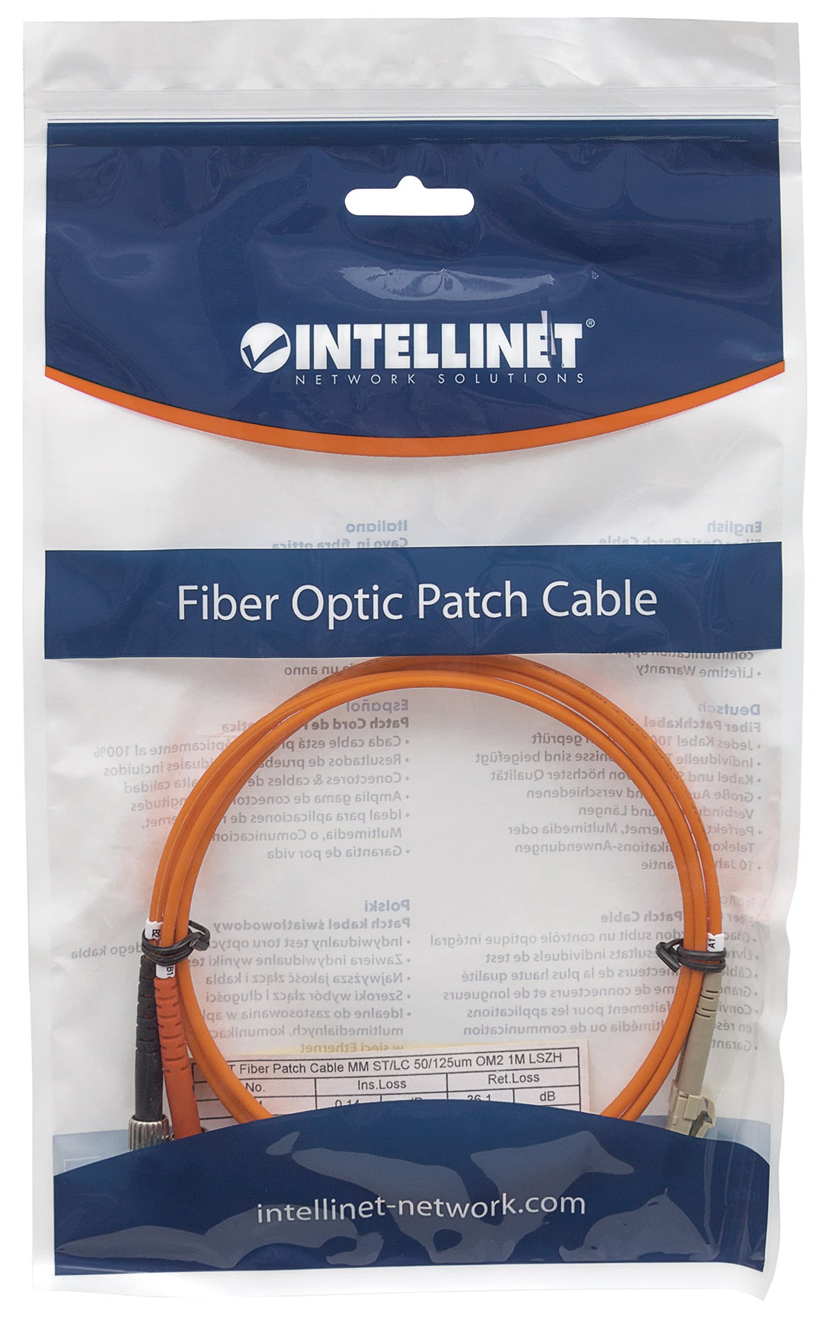 Fiber Optic Patch Cable, Duplex, Multimode Packaging Image 2