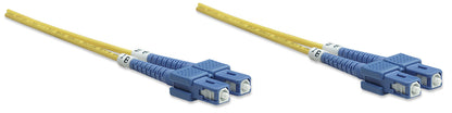 1 m SC to SC UPC Fiber Optic Patch Cable, 3.0 mm, Duplex, LSZH, OS2 Singlemode, Yellow Image 3