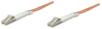 5 m LC to LC UPC Fiber Optic Patch Cable, 3.0 mm, Duplex, LSZH, OM1 Multimode, Orange Image 1