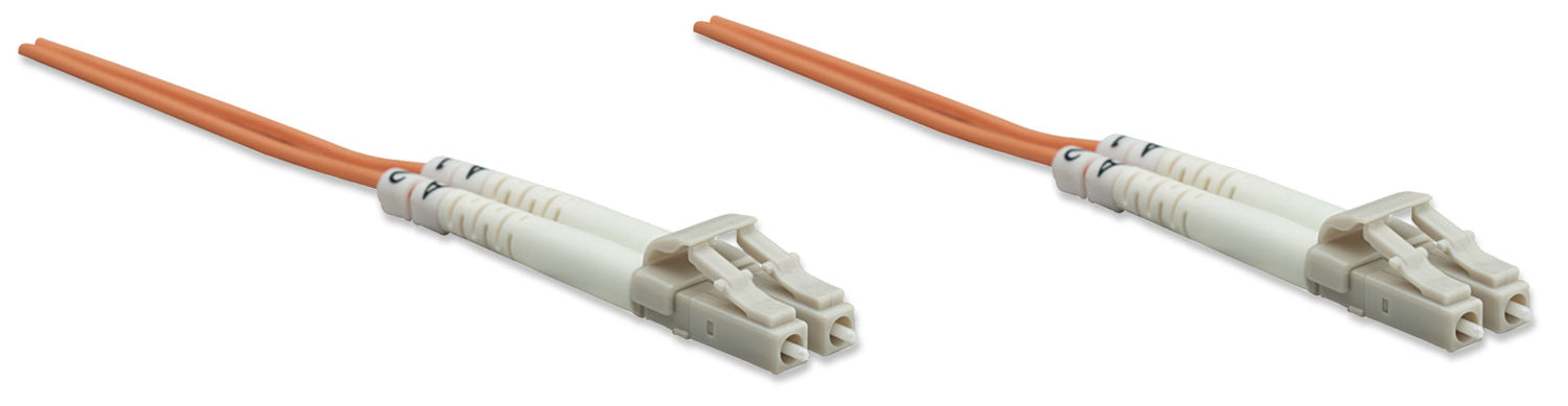 5 m LC to LC UPC Fiber Optic Patch Cable, 3.0 mm, Duplex, LSZH, OM1 Multimode, Orange Image 3