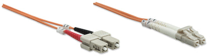 2 m LC to SC UPC Fiber Optic Patch Cable, 3.0 mm, Duplex, LSZH, OM1 Multimode, Orange Image 3