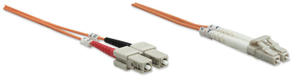 5 m LC to SC UPC Fiber Optic Patch Cable, 3.0 mm, Duplex, LSZH, OM1 Multimode, Orange Image 3