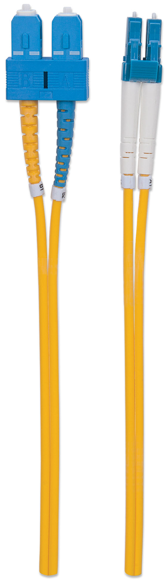 1 m LC to SC UPC Fiber Optic Patch Cable, 3.0 mm, Duplex, LSZH, OS2 Singlemode, Yellow Image 5