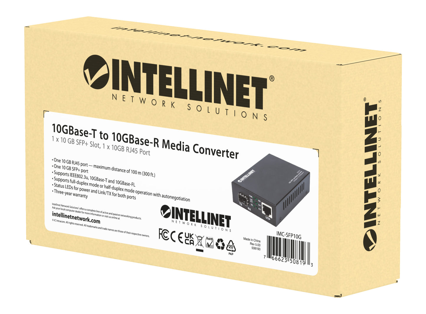 10GBase-T to 10GBase-R Media Converter Packaging Image 2