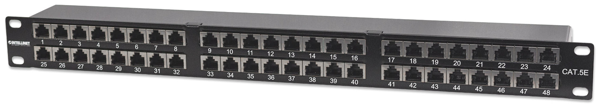 Cat5e Shielded 48-Port Patch Panel, 1U Image 1