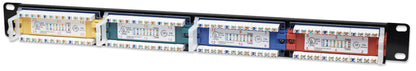 Cat5e Color-Coded 24-Port Patch Panel, 1U Image 3