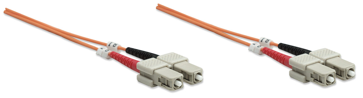 1 m SC to SC UPC Fiber Optic Patch Cable, 3.0 mm, Duplex, LSZH, OM1 Multimode, Orange Image 3