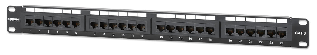 Cat6 24-Port Patch Panel, 1U Image 1