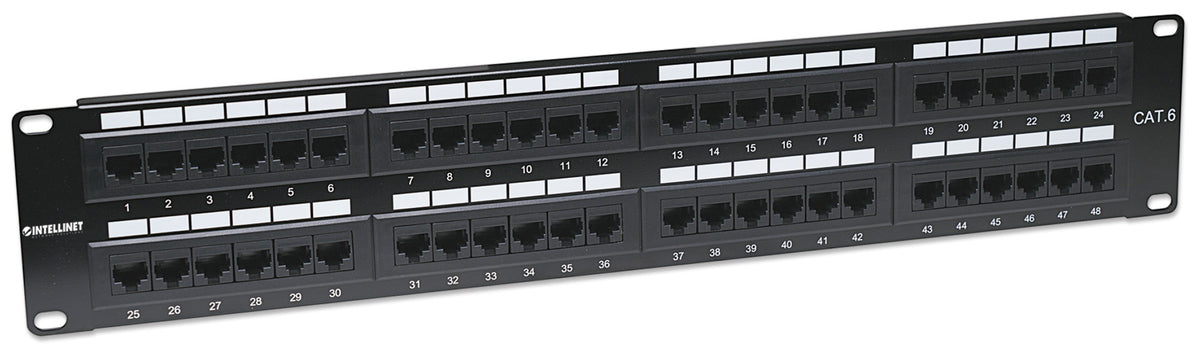 Cat6 48-Port Patch Panel, 2U Image 3