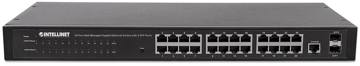 24-Port Web-Managed Gigabit Ethernet Switch with 2 SFP Ports Image 4