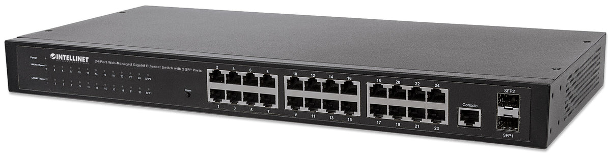 24-Port Web-Managed Gigabit Ethernet Switch with 2 SFP Ports Image 1