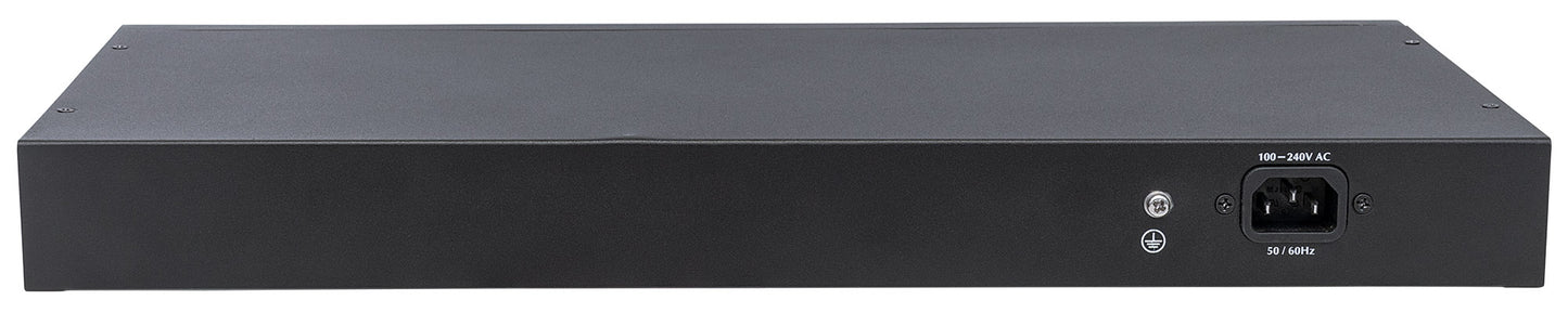24-Port Gigabit Ethernet PoE+ Switch with 2 SFP Ports and LCD Screen Image 5