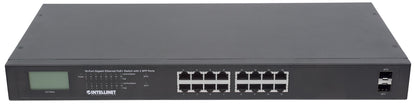 16-Port Gigabit Ethernet PoE+ Switch with 2 SFP Ports and LCD Screen Image 4