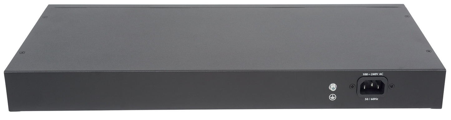 16-Port Gigabit Ethernet PoE+ Switch with 2 SFP Ports and LCD Screen Image 5