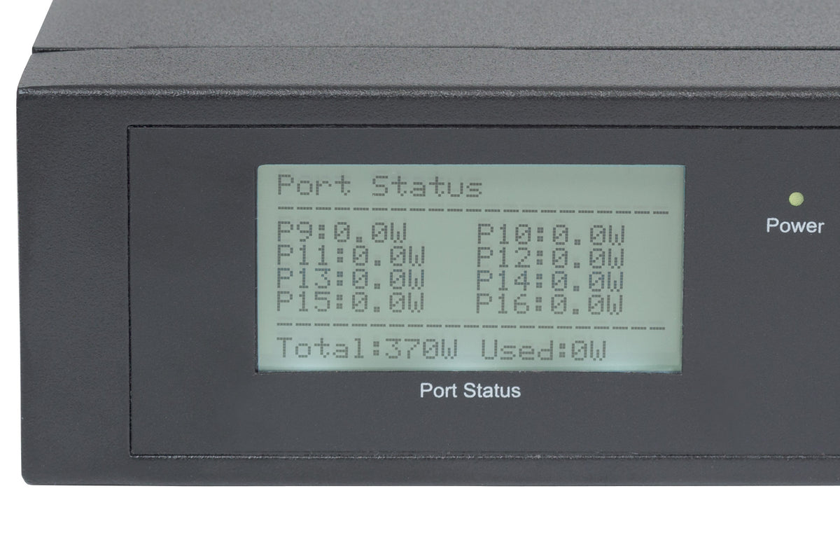 16-Port Gigabit Ethernet PoE+ Switch with 2 SFP Ports and LCD Screen Image 8