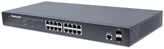 16-Port Gigabit Ethernet PoE+ Web-Managed Switch with 2 SFP Ports Image 1