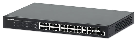 24-Port Gigabit Ethernet PoE+ Web-Managed Switch with 4 Gigabit Combo Base-T/SFP Ports Image 1