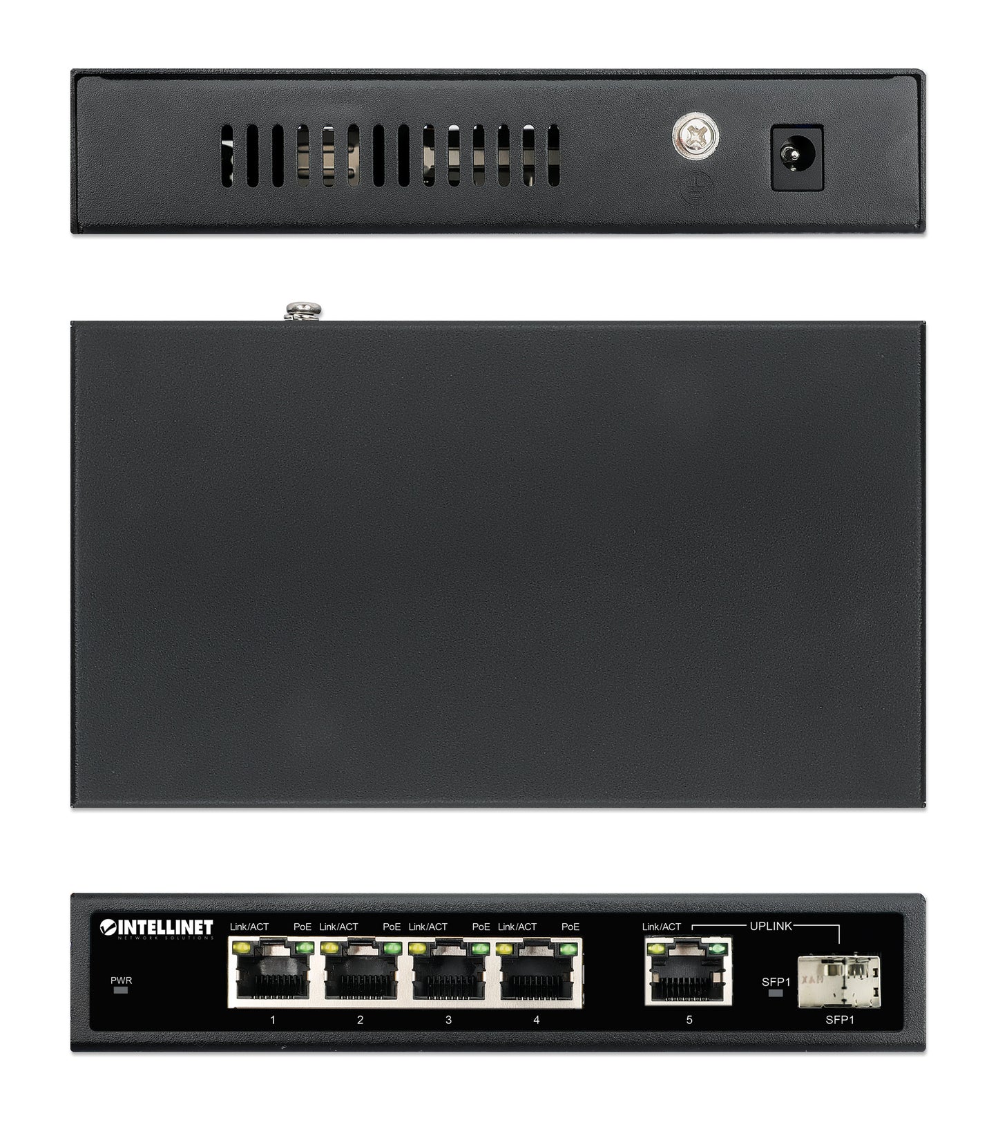 5-Port Gigabit Ethernet PoE+ Switch with SFP Port Image 7