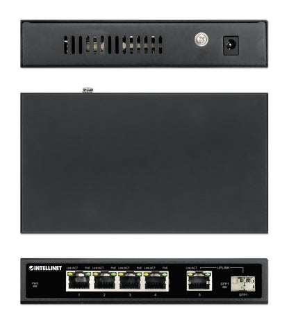 5-Port Gigabit Ethernet PoE+ Switch with SFP Port Image 7