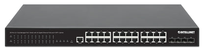 28-Port L2+ Fully Managed PoE+ Switch with 24 Gigabit Ethernet Ports and 4 SFP+ Uplinks Image 4