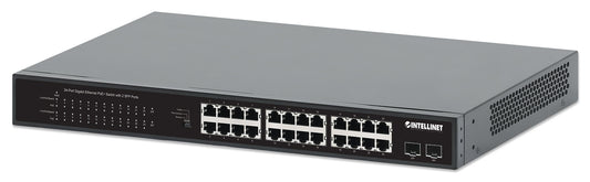 24-Port Gigabit Ethernet PoE+ Switch with 2 SFP Ports Image 1