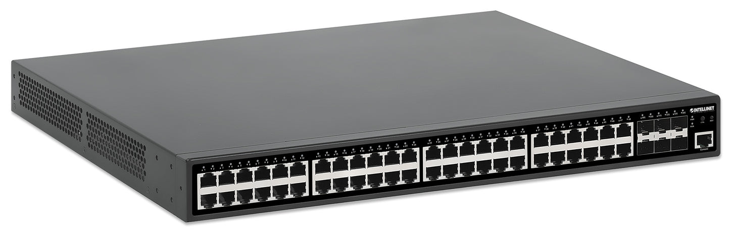 54-Port L2+ Fully Managed PoE+ Switch with 48 Gigabit Ethernet Ports and 6 SFP+ Uplinks Image 3