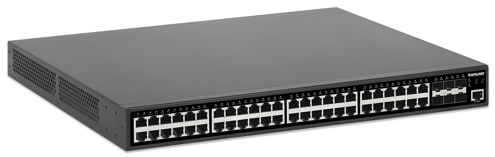 54-Port L2+ Fully Managed PoE+ Switch with 48 Gigabit Ethernet Ports and 6 SFP+ Uplinks Image 3