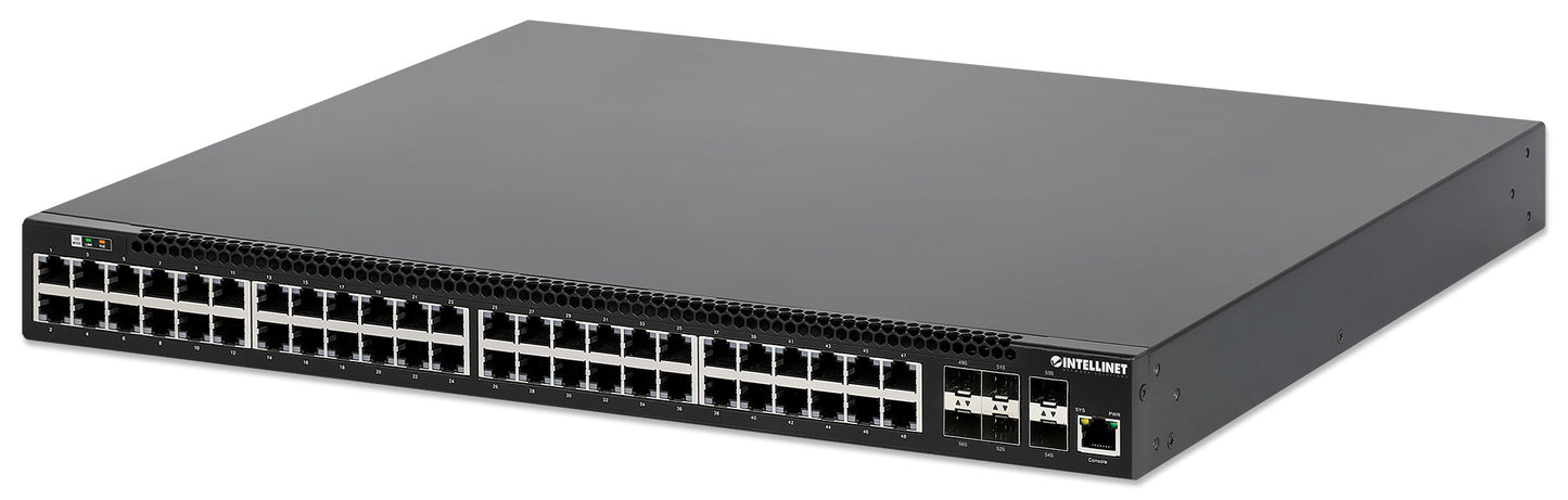 54-Port L3 Fully Managed PoE+ Switch with 48 Gigabit Ethernet Ports and 6 SFP+ Uplinks Image 1